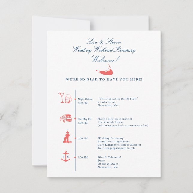Nantucket Wedding Reception Terminkalender (Vorderseite)