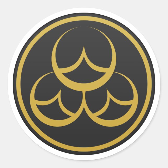 Naoe Clan Kamon Runder Aufkleber (Vorderseite)