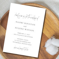 Naomi Black and White Typografy Modern Wedding