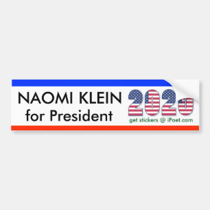 NAOMI KLEIN FÜR PRÄSIDENTENAutoaufkleber 2020 Autoaufkleber