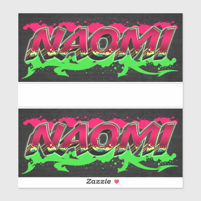 Naomi Vorname Name Graffiti Aufkleber Sticker (Blatt)