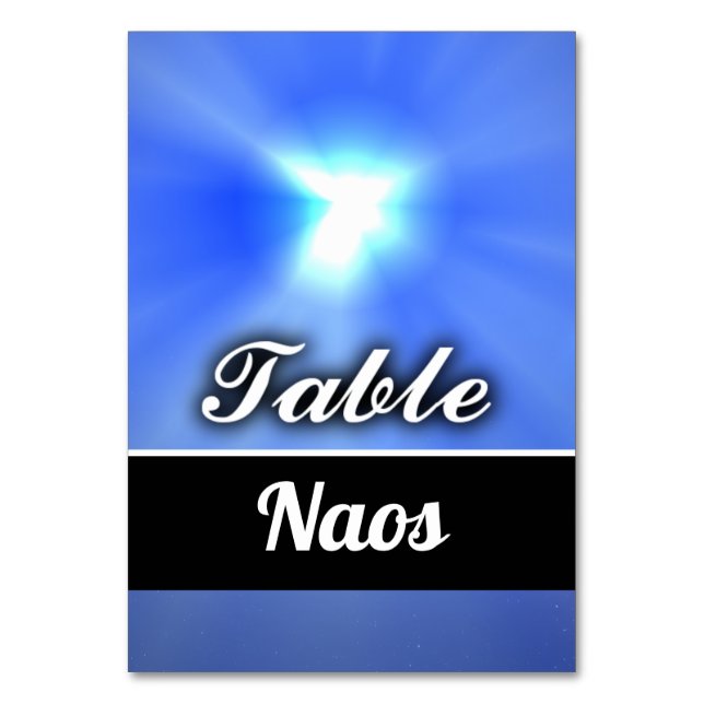 Naos Tischnummer (Vorderseite)