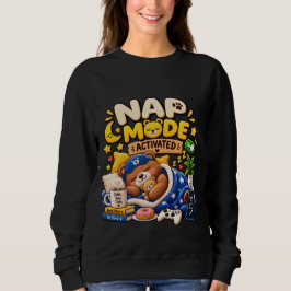 Nap-Modus Aktivierter Bär – Lustiges Cozy Schlafen Sweatshirt