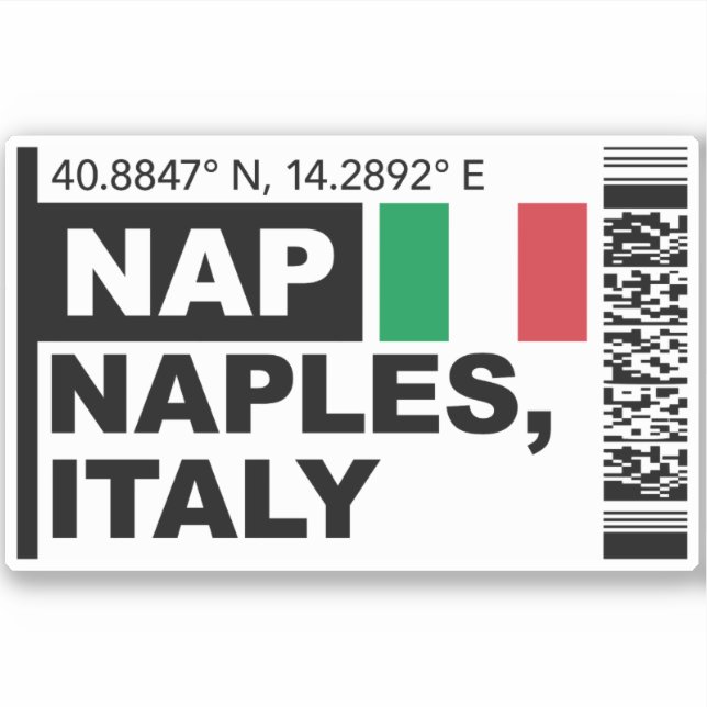 NAP Naples Boarding Pass - Italy Travel Aufkleber (Vorderseite)