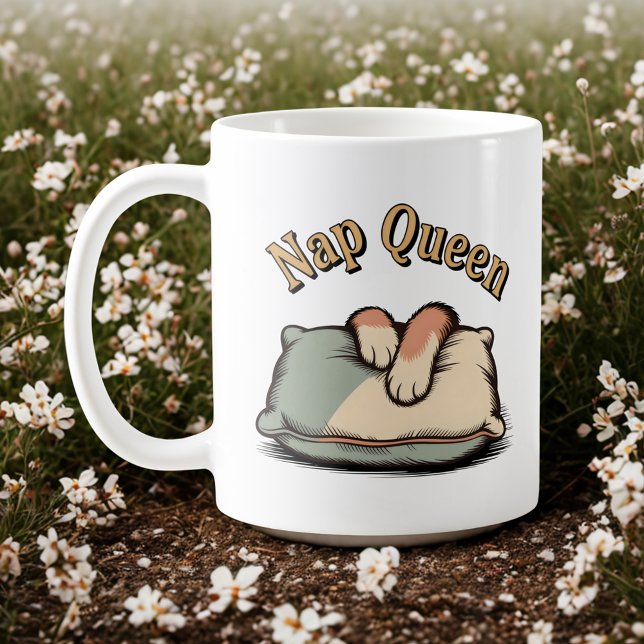 Nap Queen | Cozy Pet Parenting Humor   Kaffeetasse (Von Creator hochgeladen)