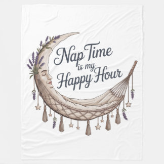 Nap Time Is My Happy Hour Fleecedecke