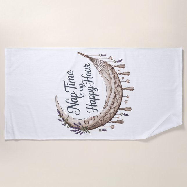 Nap Time Is My Happy Hour Strandtuch (Vorderseite)