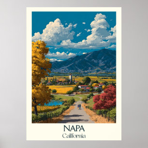 Napa California Art Print   Weinland Poster