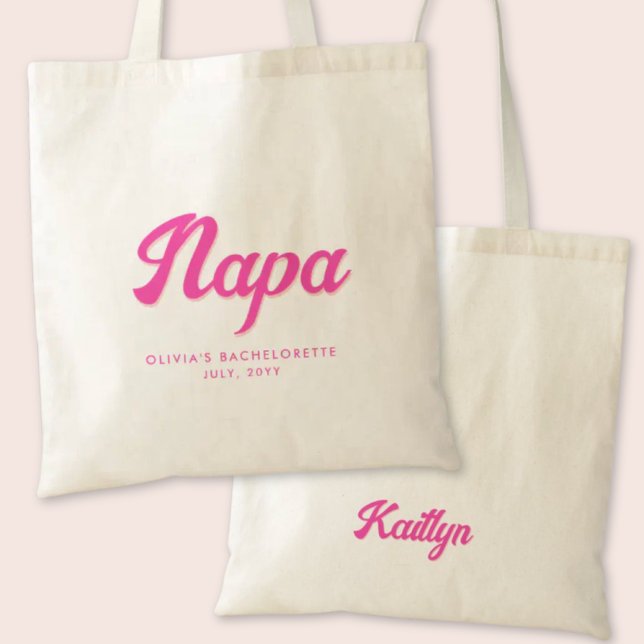 Napa Junggeselinnen-Abschied Personalisiert Tote B Tragetasche (Napa Bachelorette Party Tote Bag)