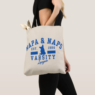 Napa & Naps Blaue Corgi-Silhouette im Collegestil