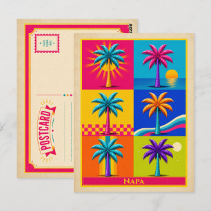 Napa Postkarte Kalifornien Palme Vintage
