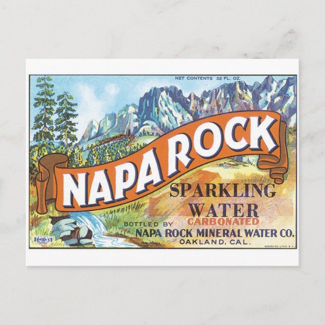 Napa Rock Sparkling Water Oakland Postkarte (Vorderseite)