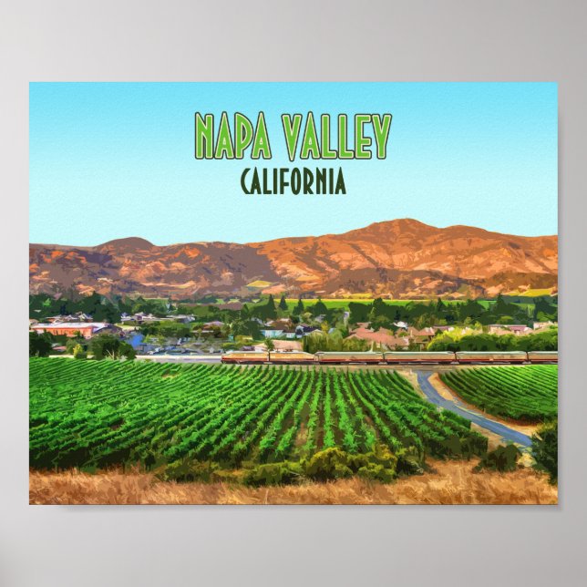 Napa Tal California Weinberg Vintag Poster (Vorne)