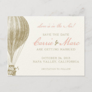 Napa Tal Vintage Heißluftballon Save the Date
