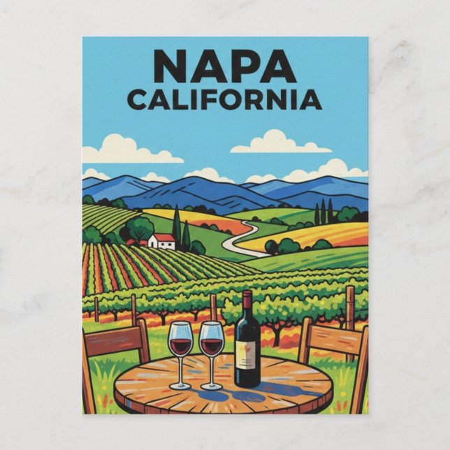 Napa Valley California Postkarte (Vorderseite)
