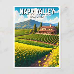 Napa Valley California Senf Blume Postkarte