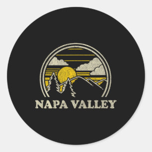 Napa Valley Kalifornien Ca T-Shirt Vintage Wandern Runder Aufkleber