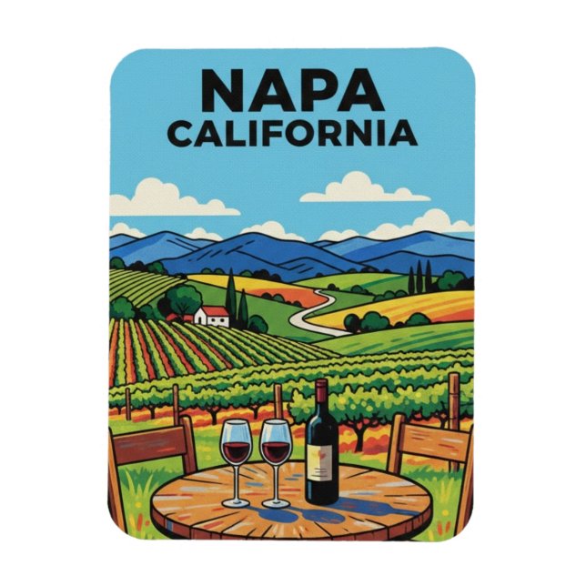 Napa Valley Kalifornien Magnet (Vertikal)