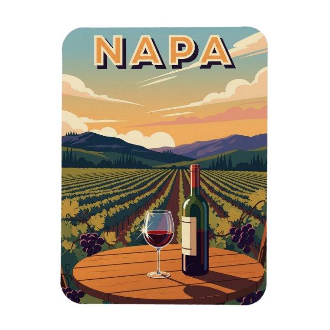 Napa Valley Kalifornien Magnet (Vertikal)