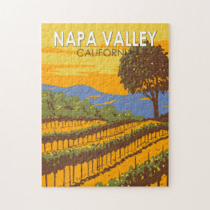 Napa Valley Kalifornien Reise Kunst Vintage Puzzle