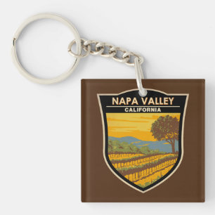 Napa Valley Kalifornien Reise Kunst Vintage Schlüsselanhänger