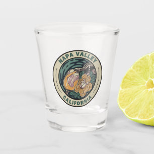 Napa Valley Kalifornien Reisen Kunst Abzeichen Schnapsglas