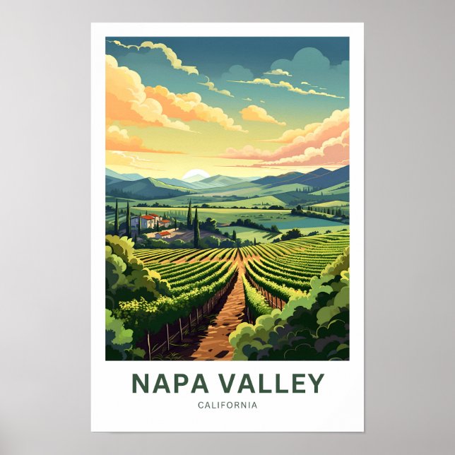Napa Valley Kalifornien Reisen Print Poster (Vorne)