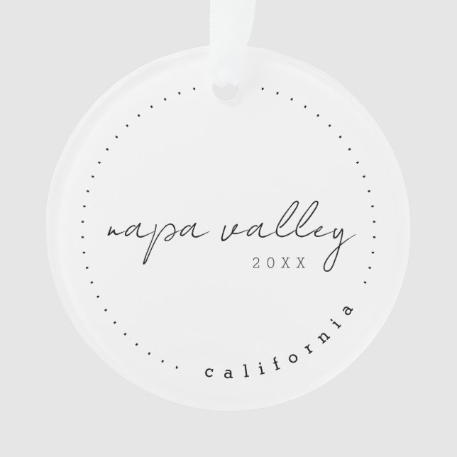 Napa Valley Kalifornien Reisen USA Einfaches Ornam Ornament (Vorderseite)