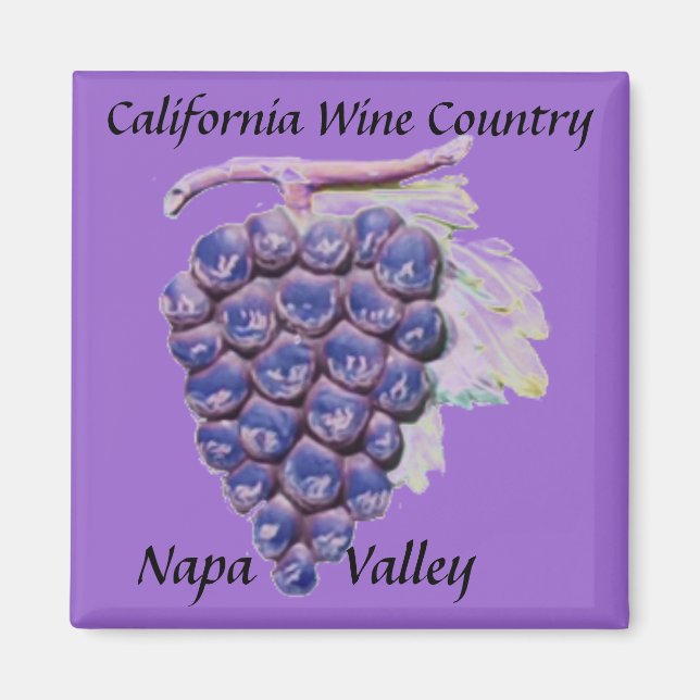 Napa Valley, Kalifornien Weinland Magnet (Vorne)