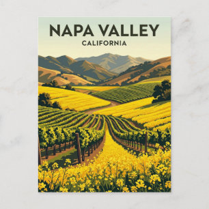 Napa Valley Senfkrautblüten Kalifornien Postkarte