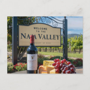 Napa Valley Travel Mail NapaFun Weintrauben Postkarte