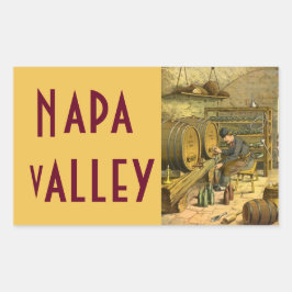 Napa Valley Travel Wine Country Gepäckaufkleber Rechteckiger Aufkleber