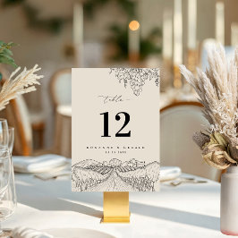Napa Valley Vineyard Winery Wedding Table Number Einladung