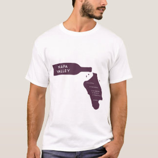 Napa Valley Wein Flasche Spill Logo T-Shirt