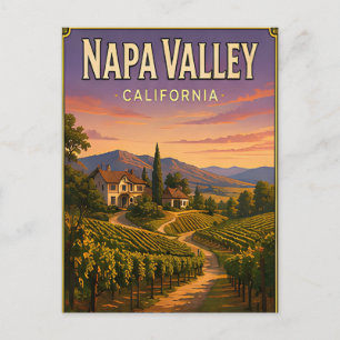 Napa Valley Weinberge Weinland Reise Geschenk Postkarte