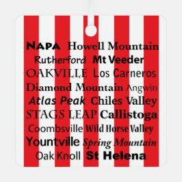 Napa Valley Wine AVAs Ornament Aus Metall