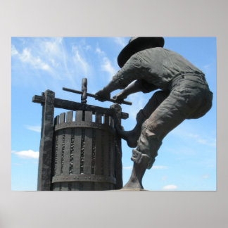 Napa Valley Wine Press/Crusher Monument Poster