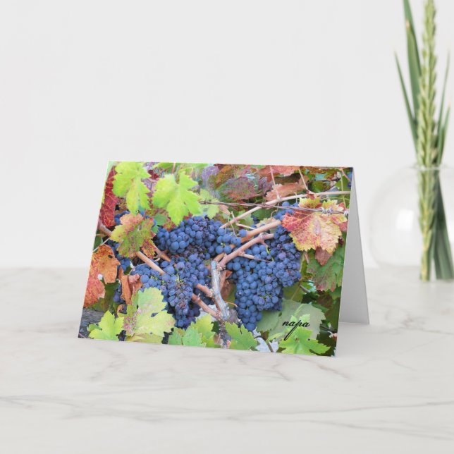 Napa- Valleyernte-Gruß-Karte Karte (Vorderseite)