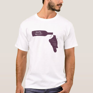 Napa- Valleystadt-Wein-Flaschen-Fleck-Logo T-Shirt