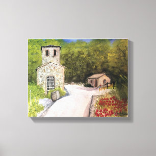 NAPA- VALLEYweinkellerei-AQUARELL Leinwanddruck