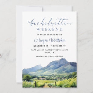Napa Weinkeller Bachelorette Wochenende & Unterweg Einladung