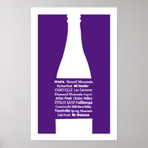 Napa Wine Lila Print Poster