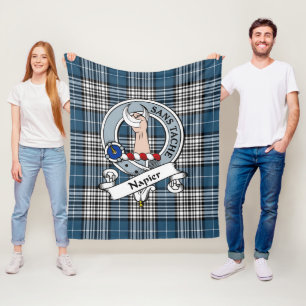 Napier Modern Clan Abzeichen Tartan Kariert Fleecedecke