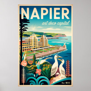 Napier Neuseeland Retro-Reiseposter-Kunst Poster
