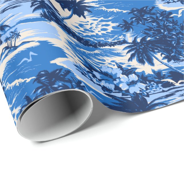 Napili Bay Hawaiian Landschaftlich Wrapping Paper Geschenkpapier (Rolleneckpunkt)