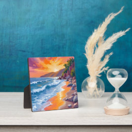 Napili Bay Sunset Maui Hawaii Malerei Art Fotoplatte