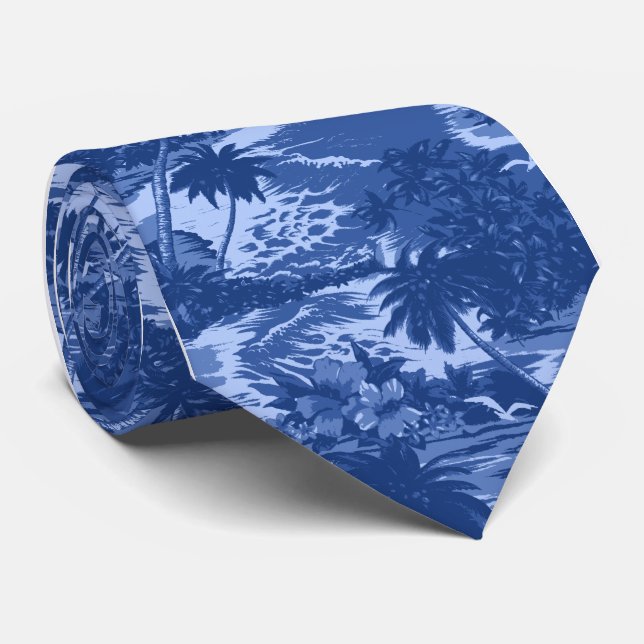 Napili Bay Tropical Hawaiian Neckties Krawatte (Gerollt)