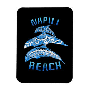Napili Beach Hawaii Vacation Tribal Delphine Magnet