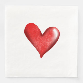 Napkin Designer Heart Serviette