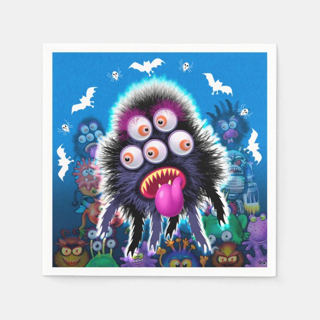 Napkin für Halloween-Party-Monster Serviette (Vorderseite)